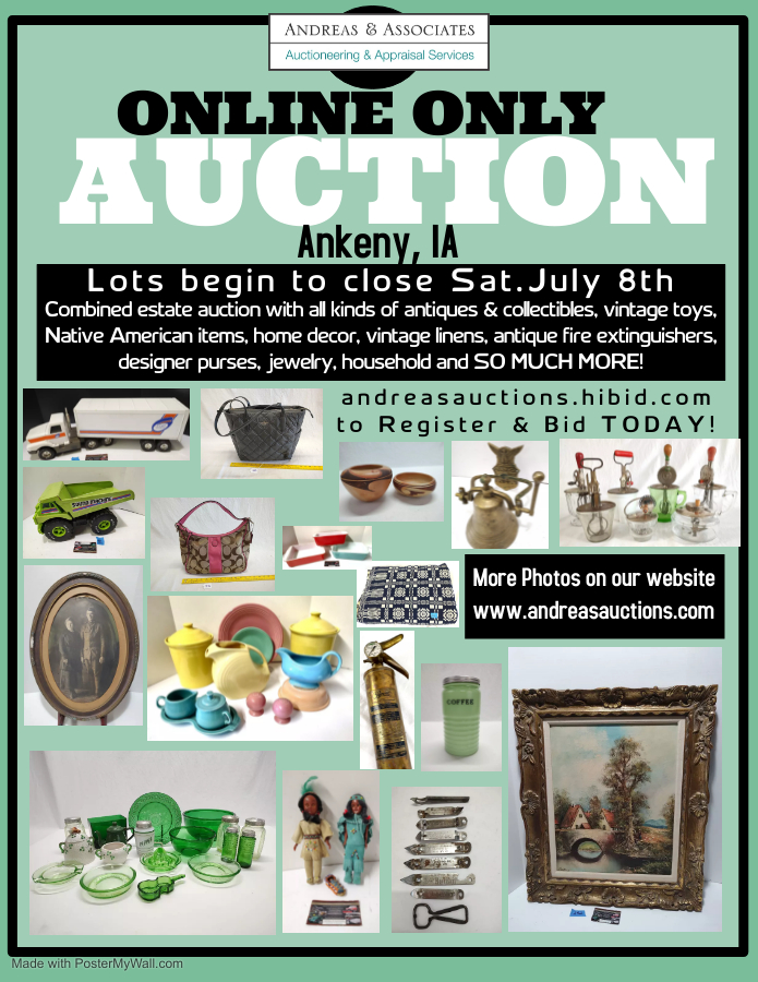 Andreas and Associate, LL Iowa Auctions / Des Moines Auctions